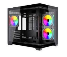 GABINETE BALAM RUSH(BR-943840)TANK CORE PRO GI925,MAX M-ATX,S/FUENTE,1*USB A 3.0+3FAN 120MM ARGB 4 PIN,FULL CRISTAL,NEGRO-1