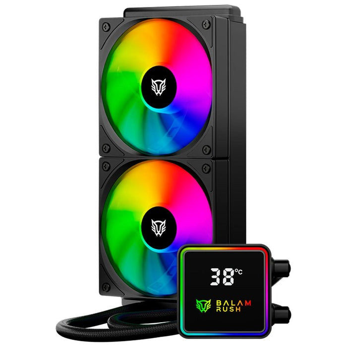 VENTILADOR P/CPU BALAM RUSH (BR-944045) CRYO PRISM 240 BLACK,ARGB,TDP 270W,AMD/INTEL,DISPLAY, NEGRO