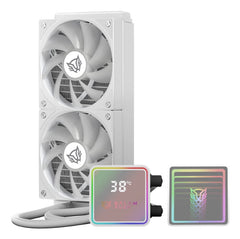 VENTILADOR P/CPU BALAM RUSH (BR-944052) CRYO PRISM 240 ICE,ARGB,TDP 270W,AMD/INTEL,DISPLAY, BLANCO-1