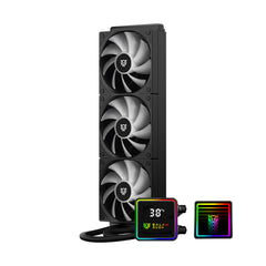 VENTILADOR P/CPU BALAM RUSH (BR-944069) CRYO PRISM 360 BLACK,ARGB,TDP 300W,AMD/INTEL,DISPLAY, NEGRO-1
