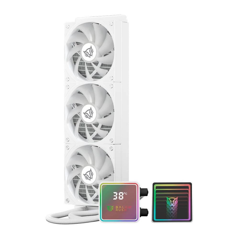 VENTILADOR P/CPU BALAM RUSH (BR-944076) CRYO PRISM 360 ICE,ARGB,TDP 300W,AMD/INTEL,DISPLAY, BLANCO-1