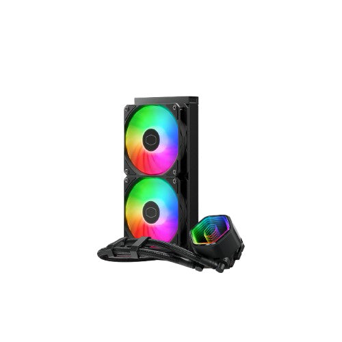 VENTILADOR P/CPU COOLER MASTER (MLW-D24M-A18PA-R1) MASTERLIQUID 240 CORE II ARGB,LGA1851/AM5,NEGRO