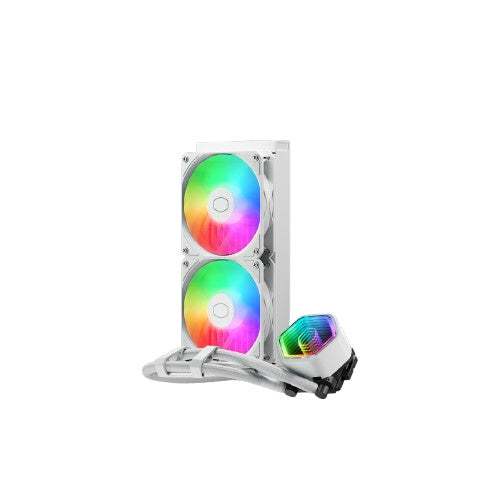 VENTILADOR P/CPU COOLER MASTER (MLW-D24M-A18PA-RW) MASTERLIQUID 240 CORE II ARGB,LGA1851/AM5,BLANCO