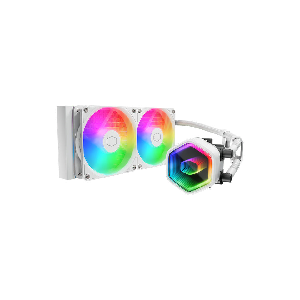VENTILADOR P/CPU COOLER MASTER (MLW-D24M-A18PA-RW) MASTERLIQUID 240 CORE II ARGB,LGA1851/AM5,BLANCO