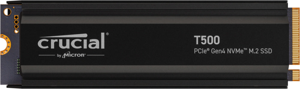 UNIDAD SSD M.2 CRUCIAL 2TB (CT2000T500SSD5) T500, PCIE, GEN4, NVME, (WITH HEATSINK)