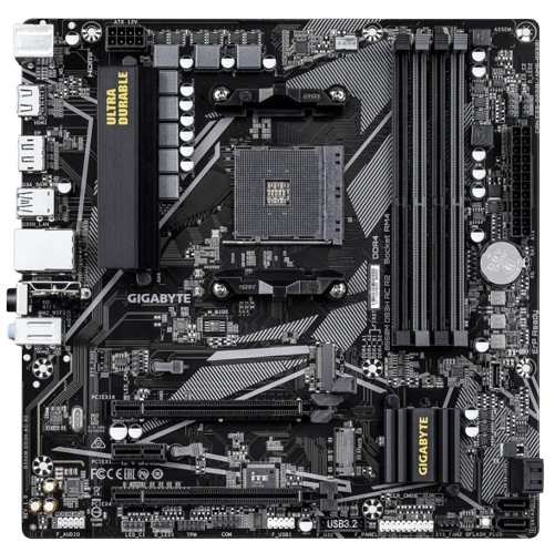 MOTHERBOARD GIGABYTE (B550M DS3H AC R2 1.0) ‎SOCKET AM4,4*DDR4 3200MHZ,HDMI,DP,WIFI,BT4.2,MICRO ATX