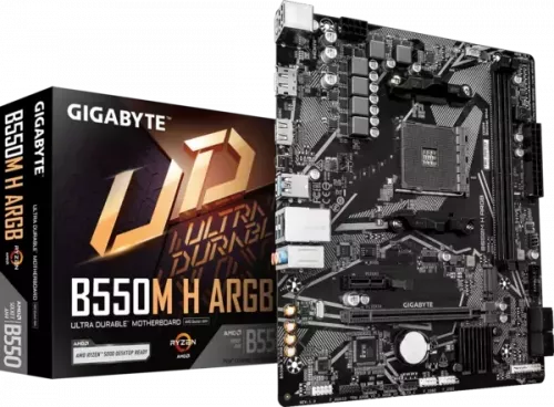 MOTHERBOARD GIGABYTE (B550M H ARGB REV1.0) SOCKET 