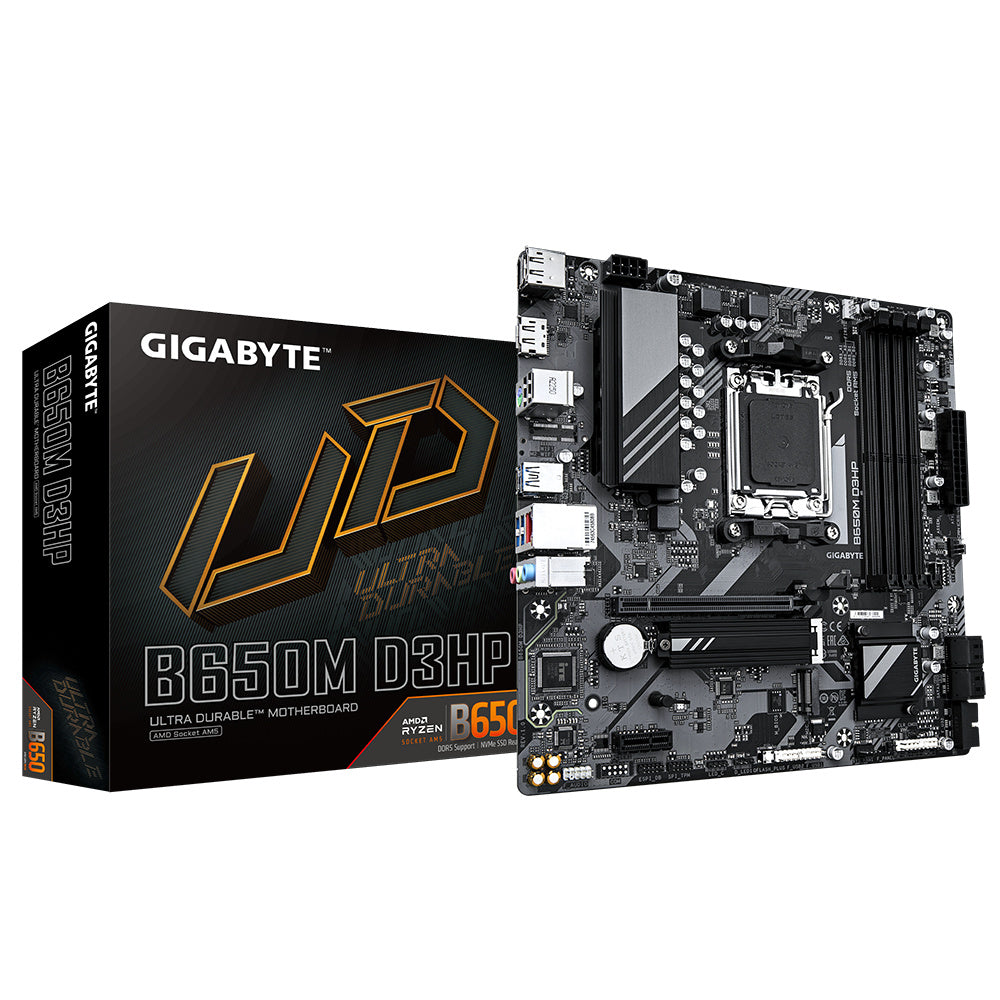 MOTHERBOARD GIGABYTE  (B650M D3HP) SOCKET AM5, 4*DDR5 7600MHZ, HDMI, DP, MICRO ATX-1