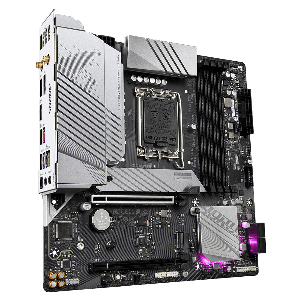 MOTHERBOARD GIGABYTE (B760M AORUS ELITE AX) SOCKET 1700, 4*DDR5 7600MHZ, HDMI, DP, MICRO ATX,WIFI 6E-3