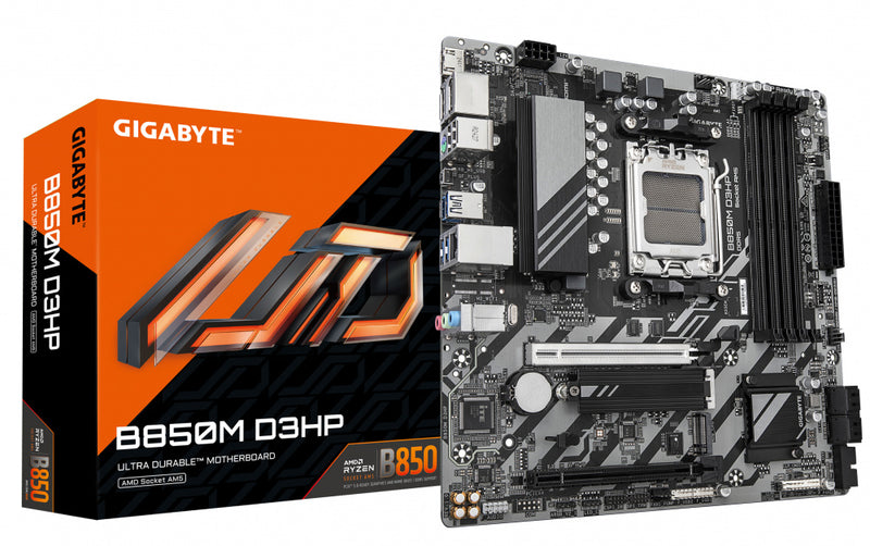 MOTHERBOARD GIGABYTE (B850M D3HP) SOCKET AM5,4*DDR5 5200MHZ,HDMI,2*DP,MICRO ATX-1