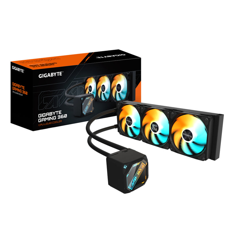 VENTILADOR P/CPU GIGABYTE (GP-GIGABYTE GME 360) ARGB,ENFRIAMIENTO LIQUIDO,3 FAN,360MM,NEGRO-1