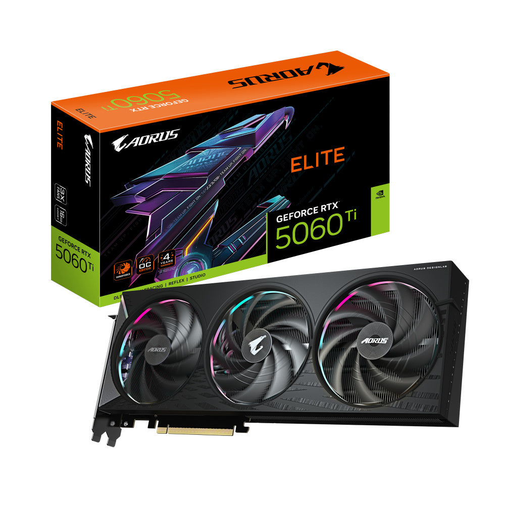 TARJETA DE VIDEO GIGABYTE (GV-N506TAORUS E-16GD) RTX 5060TI,16GB GDDR7,PCIE 5.0,HDMI,3*DP,3 FAN