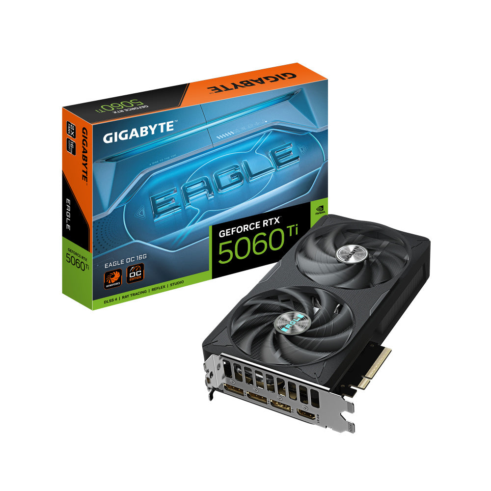 TARJETA DE VIDEO GIGABYTE (GV-N506TEAGLE OC-16GD) RTX 5060TI,16GB GDDR7,PCIE 5.0.HDMI,3*DP,2 FAN