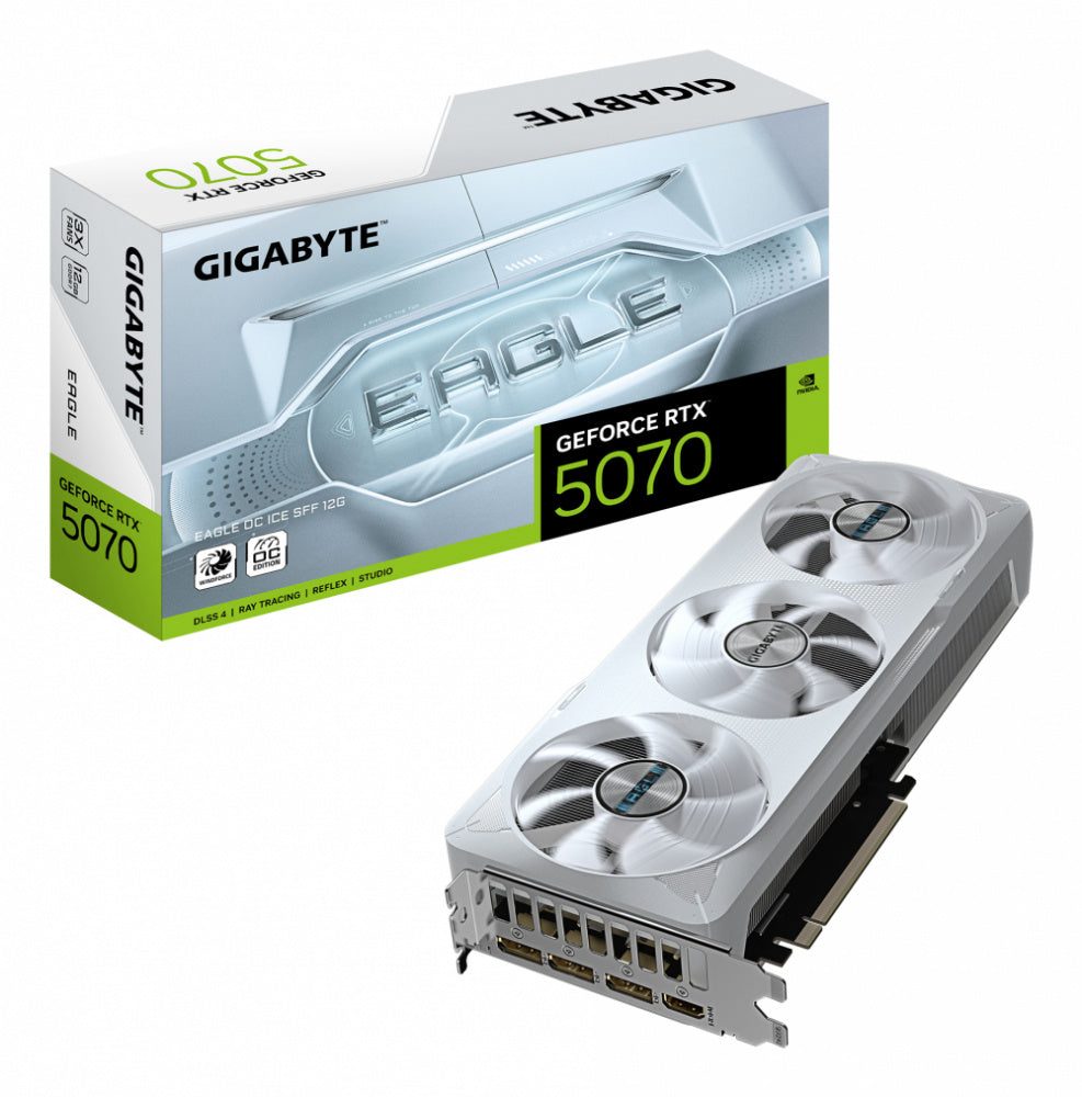 TARJETA DE VIDEO GIGABYTE (GV-N5070EAGLEOC ICE-12GD) RTX 5070,12GB GDDR7,PCIE 5.0,HDMI,3*DP,3 FAN
