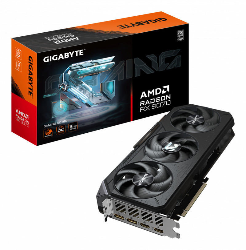 TARJETA DE VIDEO GIGABYTE (GV-R9070GAMING OC-16GD) RX 9070, 16GB, GDDR6,HDMI,DP-1