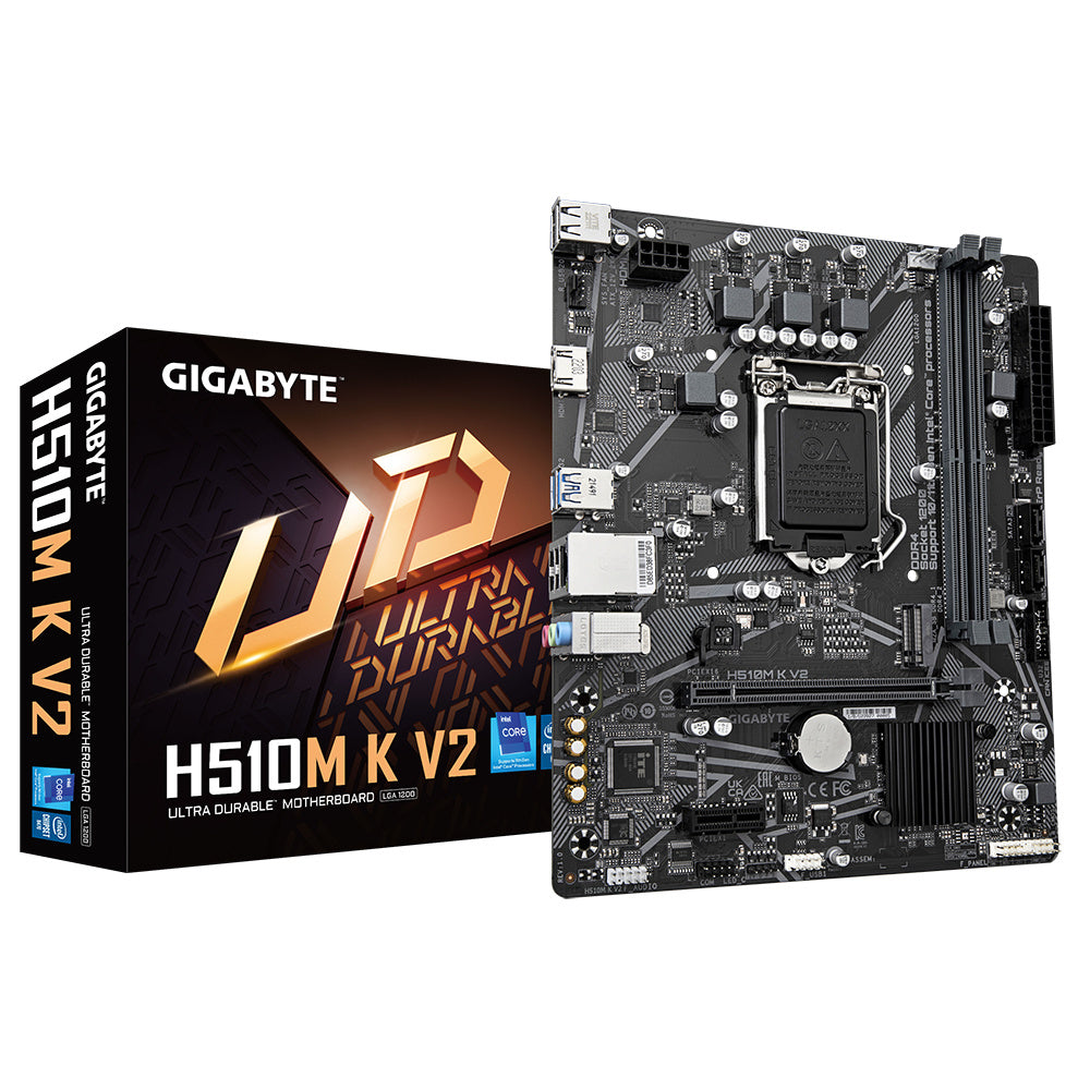 MOTHERBOARD GIGABYTE (H510M K V2) SOCKET 1200, 2*DDR4 3200MHZ,  HDMI, MICRO ATX-1