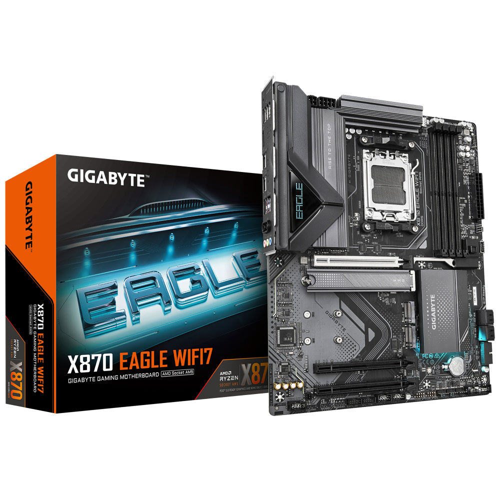 MOTHERBOARD GIGABYTE (X870 EAGLE WIFI7) SOCKET AM5, 4*DDR5 8000MHZ, HDMI, ATX, WIFI7/BT