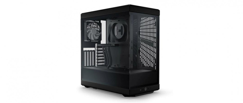 GABINETE HYTE (CS-HYTE-Y40-B)Y40,PITCH BLACK,ATX,VIDRIO PANORAMICO,2FAN,CABLE RISER INCL,NEG,S/FUENT