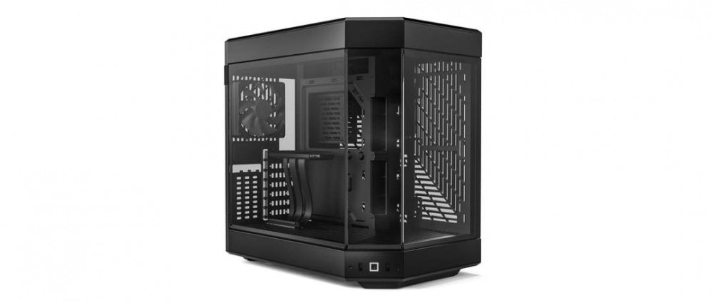 GABINETE HYTE (CS-HYTE-Y60-B) Y60,CAMDUAL,VIDRIO PANORAMICO,ATX,3FAN,CABLE RISER INCL,NEGRO,S/FUENTE