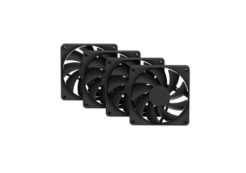 VENTILADOR P/GABINETE HYTE (FAN-HYTE-FA12-BB-4) FA12 120MM PWM FAN 4 PACK,PITCH BLACK/NEGRO