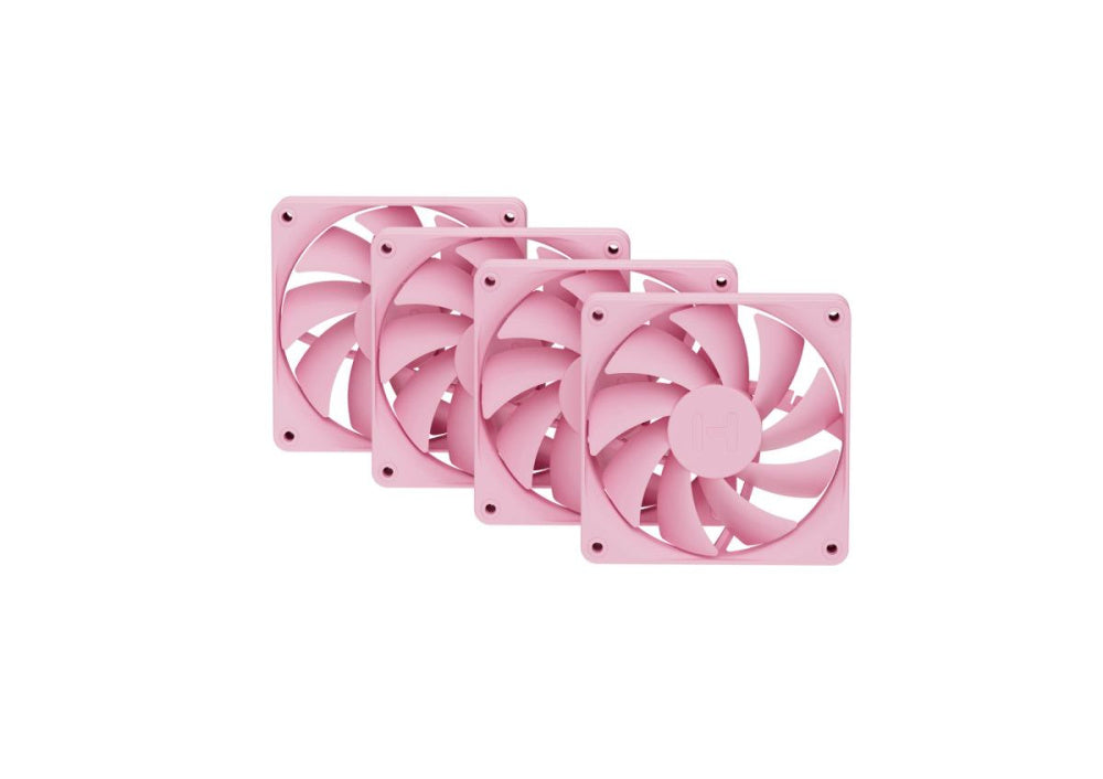 VENTILADOR P/GABINETE HYTE (FAN-HYTE-FA12-SM-4) FA12 120MM PWM FAN 4 PACK,STRAWBERRY MILK,ROSA-1
