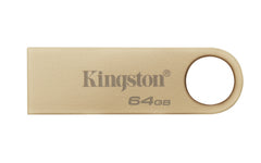 MEMORIA USB KINGSTON (DTSE9G3/64GB) 64GB, DATA TRAVELER SE9 G3, DORADO USB 3.2-1