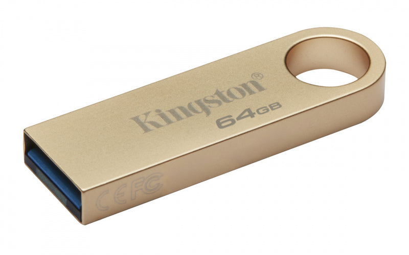 MEMORIA USB KINGSTON (DTSE9G3/64GB) 64GB, DATA TRAVELER SE9 G3, DORADO USB 3.2-2