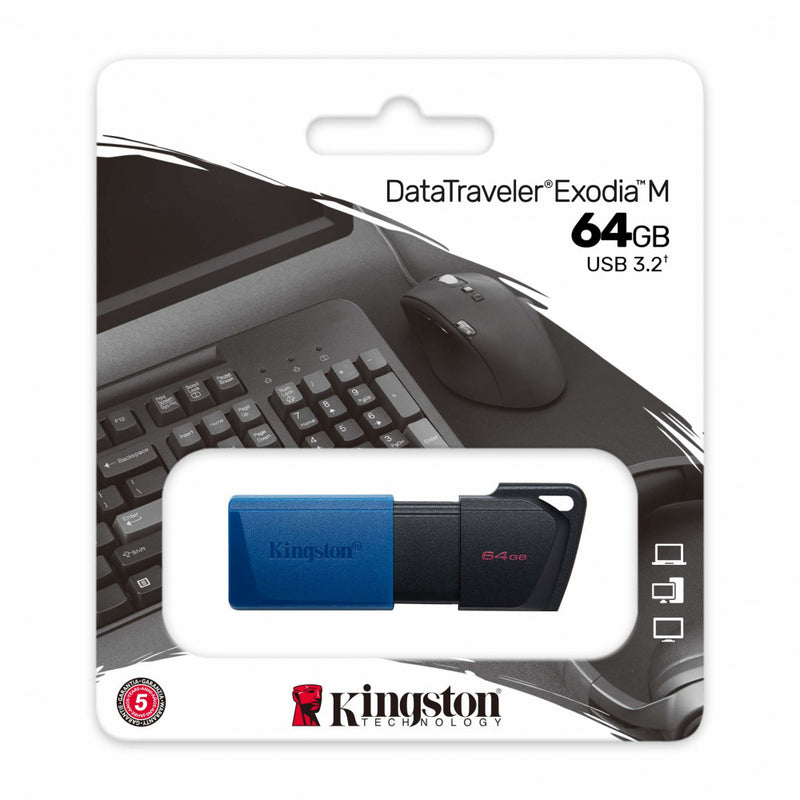 MEMORIA USB KINGSTON (DTXM/64GB) 64GB DATA TRAVELER EXODIA M, PLASTICA, AZUL USB 3.0-2