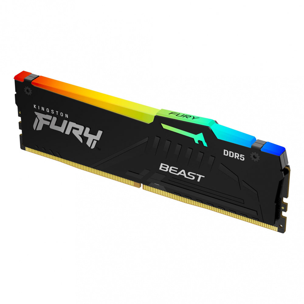 MEMORIA DIMM DDR5 KINGSTON (KF556C40BBA-32) 32GB (1X32GB) 5600MHZ,32GB, CL40, FURY BEAST RGB, XMP
