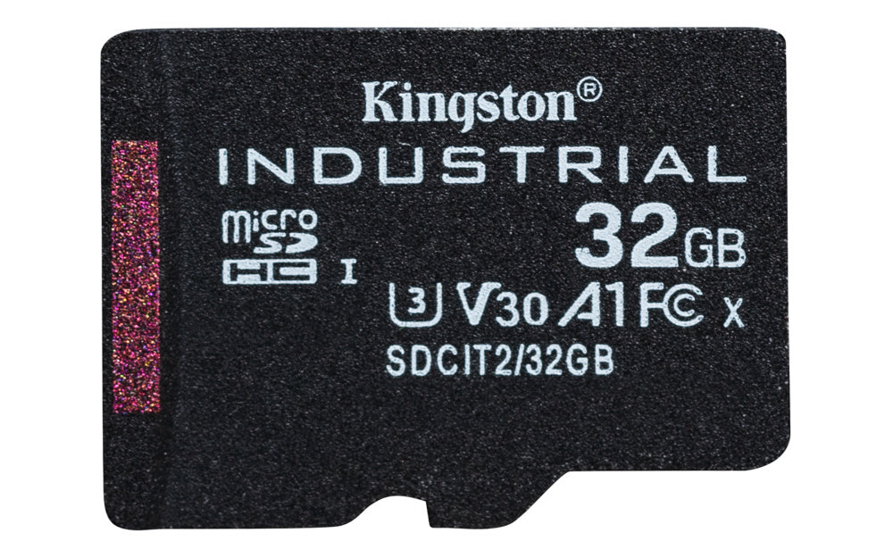 MEMORIA MICROSD SDHC KINGSTON 32GB (SDCIT2/32GB) INDUSTRIAL CLASE 10 UHS-I, U3, V30, A1  C/ADAPTADOR