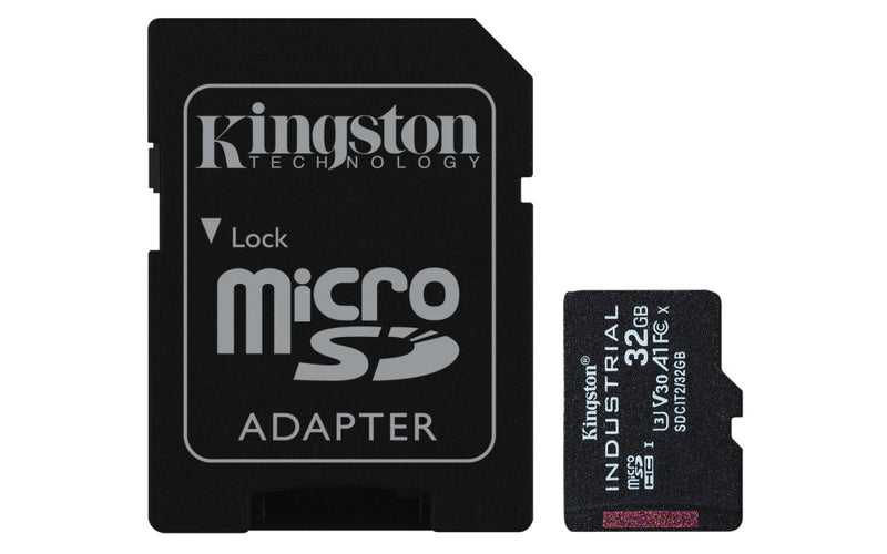 MEMORIA MICROSD SDHC KINGSTON 32GB (SDCIT2/32GB) INDUSTRIAL CLASE 10 UHS-I, U3, V30, A1  C/ADAPTADOR-1