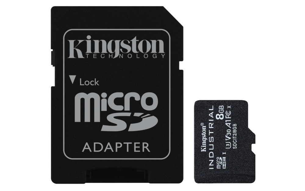 MEMORIA MICROSD SDHC KINGSTON 8GB (SDCIT2/8GB) INDUSTRIAL CLASE 10 UHS-I, U3, V30, A1  C/ADAPTADOR
