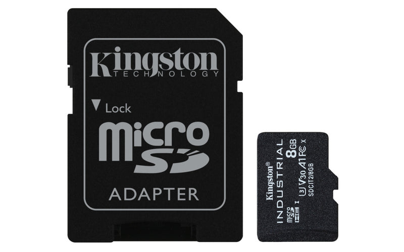 MEMORIA MICROSD SDHC KINGSTON 8GB (SDCIT2/8GB) INDUSTRIAL CLASE 10 UHS-I, U3, V30, A1  C/ADAPTADOR-1