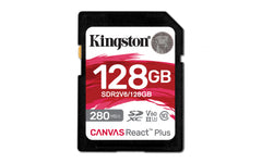 MEMORIA SD SDXC KINGSTON 128GB (SDR2V6/128GB) CANVAS REACT PLUS V60, UHS-II CLASE 10-1