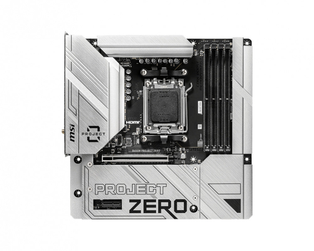 MOTHERBOARD MSI (B650M PROJECT ZERO) SOCKET AM5, 4*DDR5 7600 MHZ, HDMI, DP, 2*M.2, MICRO ATX