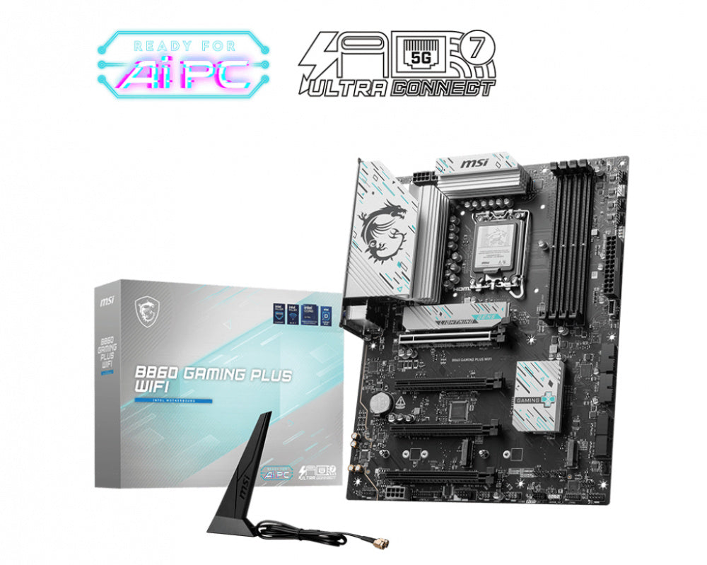 MOTHERBOARD MSI (B860 GAMING PLUS WIFI) SOCKET 1851, 4*DDR5 8800 MHZ, HDMI, DP, 3*M.2, ATX