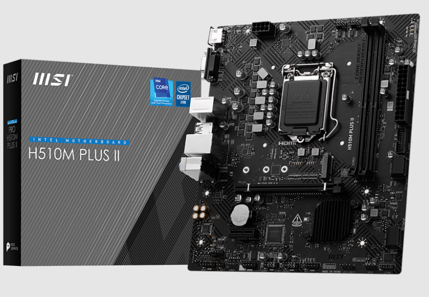 MOTHERBOARD MSI (H510M PLUS II) SOCKET 1200, 2*DDR4  2933 MHZ, HDMI, VGA, MICRO ATX, 10TH Y 11TH INTEL