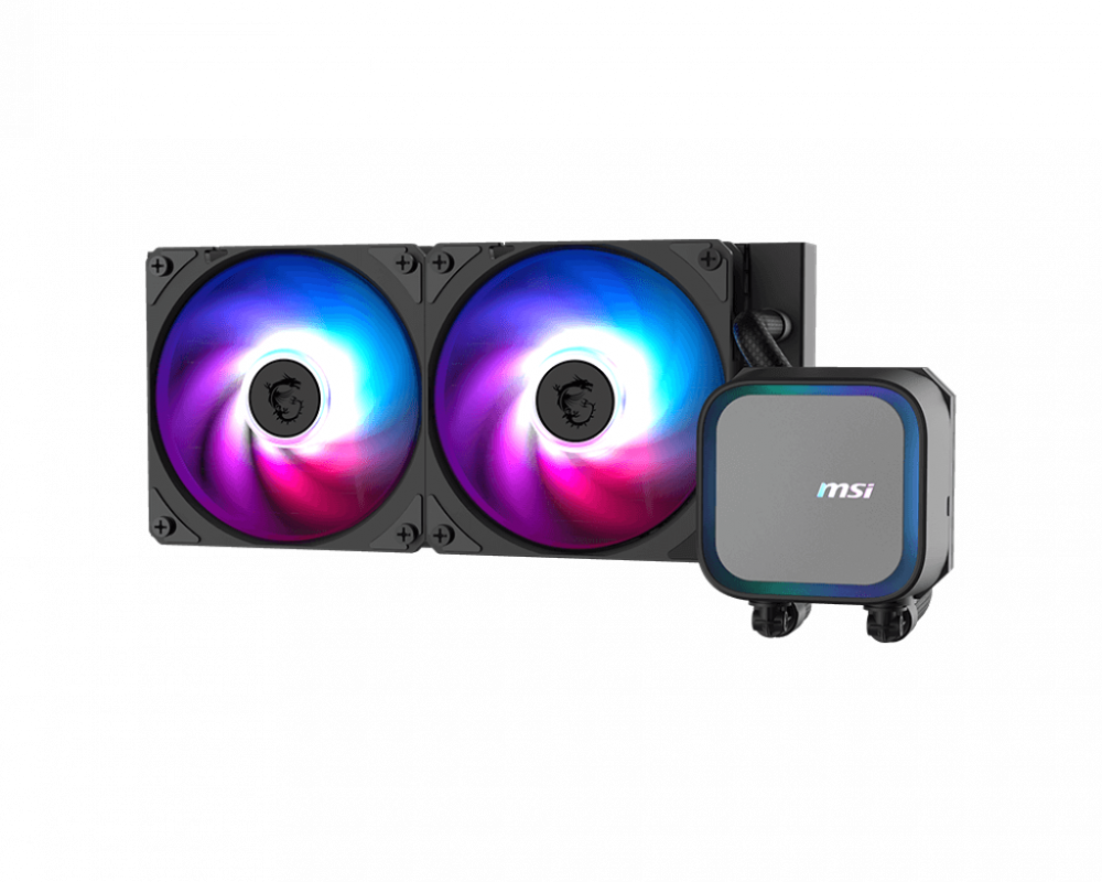 VENTILADOR P/CPU MSI (MAG CORELIQUID A13 240) ARGB,ENFRIAMIENTO LIQUIDO, 2 FAN, 2400MM, NEGRO