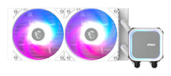 VENTILADOR P/CPU MSI (MAG CORELIQUID A13 240 WHITE) ARGB, ENFRIAMIENTO LIQUIDO, 2 FAN, 240MM, BLANCO-1