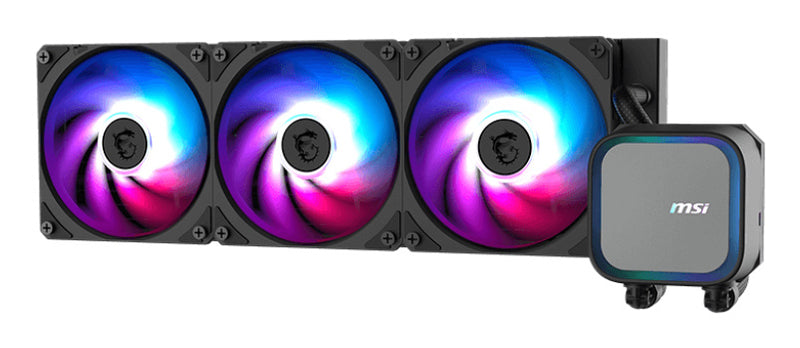 VENTILADOR P/CPU MSI (MAG CORELIQUID A13 360) ARGB,ENFRIAMIENTO LIQUIDO, 3 FAN, 360MM, NEGRO-1