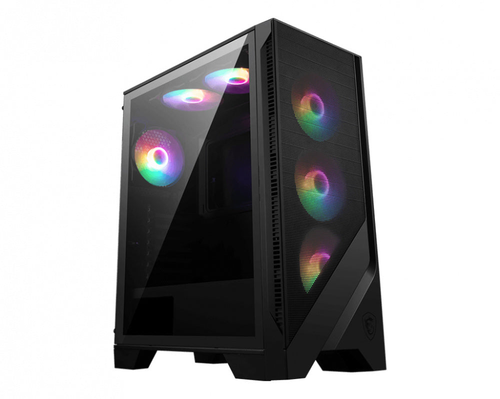 GABINETE MSI (MAG FORGE 120A AIRFLOW) NEGRO, VIDRIO TEMPLADO, 6*FAN AUTO-RGB, ATX, S/FUENTE