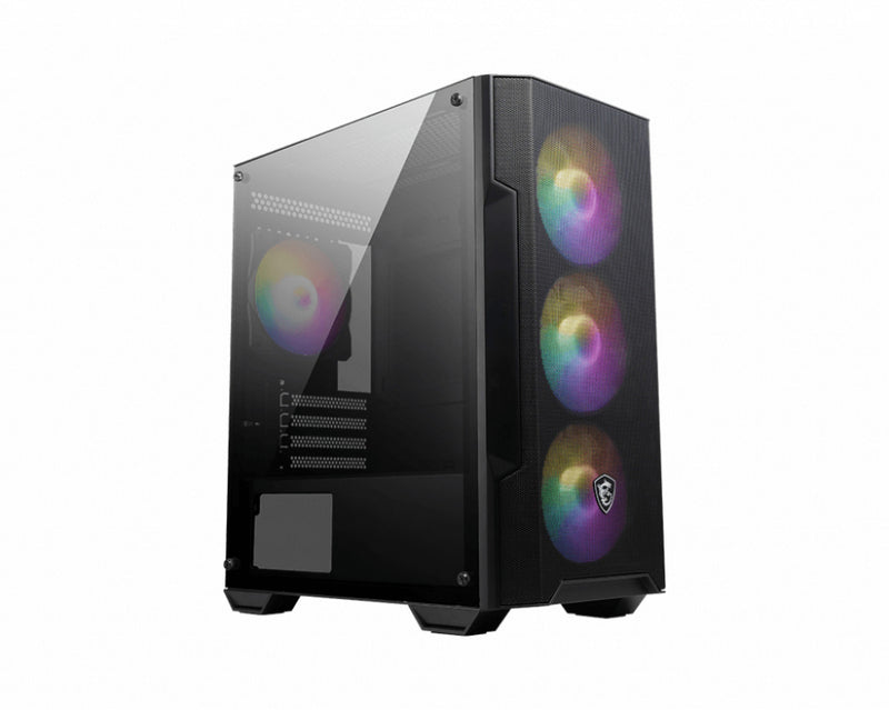 GABINETE MSI (MAG FORGE M100A) NEGRO, 4 FAN AUTO-RGB, VIDRIO TEMPLADO, FILTRO, MICRO ATX S/FUENTE-1