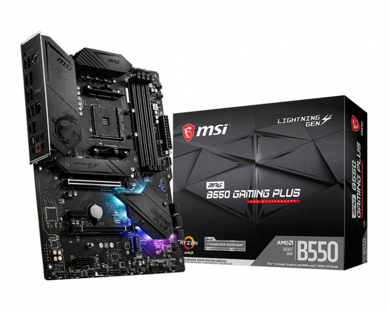 MOTHERBOARD MSI(MPG B550 GAMING PLUS)SOCKET AM4,4*DDR4 4266,1*HDMI,1*DP,PCI-E 4.0,CROSSFIRE, ATX-1