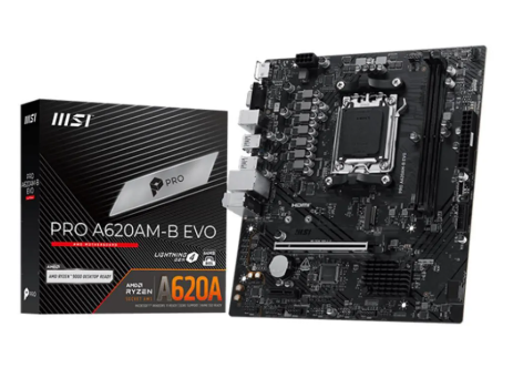 MOTHERBOARD MSI (PRO A620AM-B EVO) SOCKET AM5, 2*DDR5 6800, HDMI,VGA, M-ATX-1