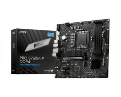 MOTHERBOARD MSI (PRO B760M-P DDR4) SOCKET 1700, 4*DDR4 4800 MHZ, 1*HDMI, 1*DP, 1*VGA, MICRO ATX-1