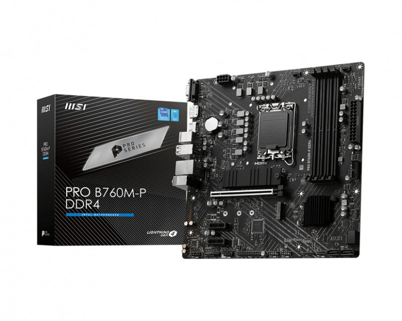 MOTHERBOARD MSI (PRO B760M-P DDR4) SOCKET 1700, 4*DDR4 4800 MHZ, 1*HDMI, 1*DP, 1*VGA, MICRO ATX-1