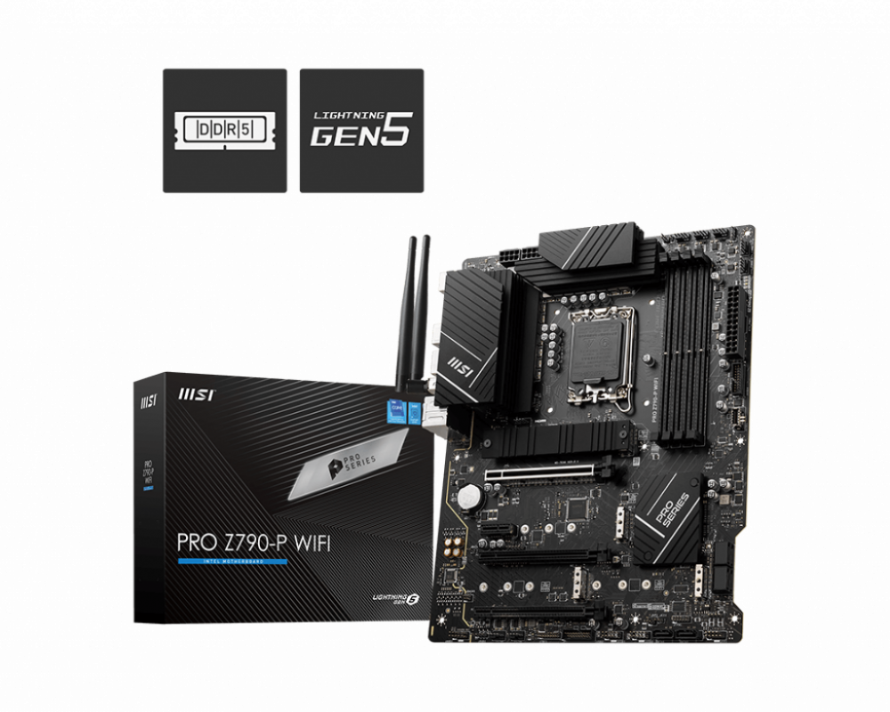 MOTHERBOARD MSI (PRO Z790-P WIFI)SOCKET 1700,4*DDR5 5333,1*HDMI,1*DP,4*M.2,ATX