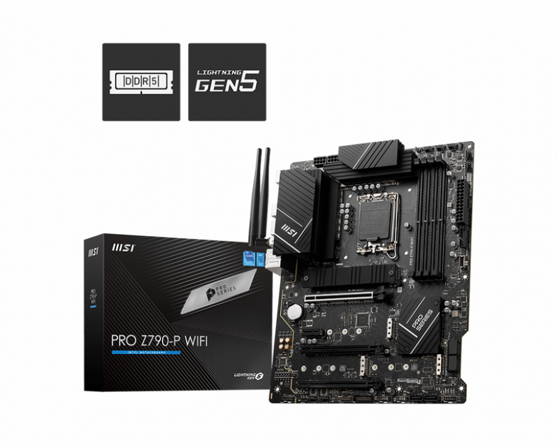 MOTHERBOARD MSI (PRO Z790-P WIFI)SOCKET 1700,4*DDR5 5333,1*HDMI,1*DP,4*M.2,ATX-1