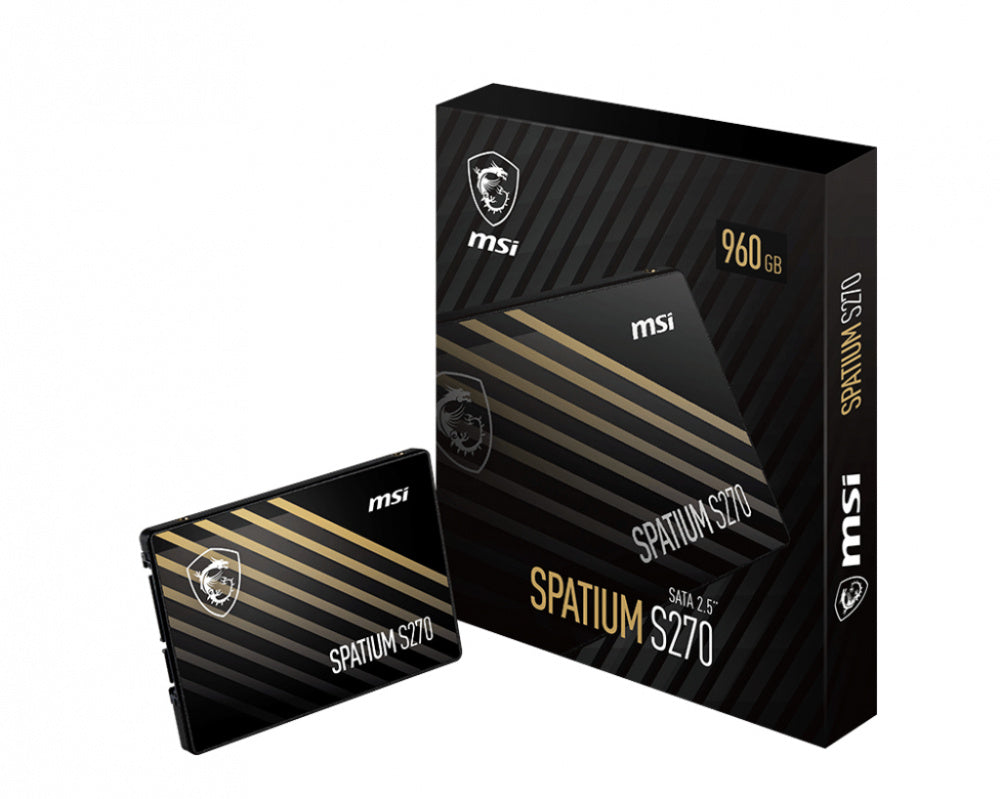UNIDAD SSD 2.5" MSI 960GB (SPATIUM S270 SATA 2.5 960GB) SPATIUM S270 SATA3, 7MM,