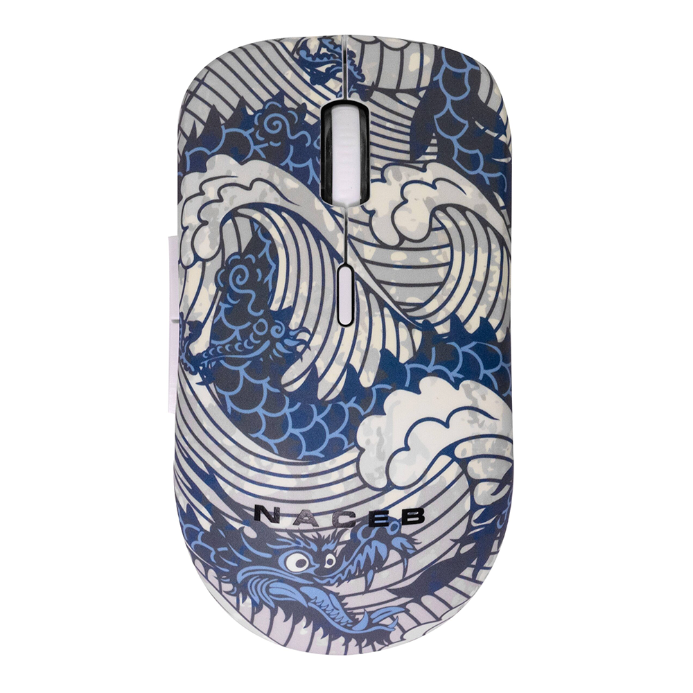 MOUSE INALAMBRICO NACEB (NA-0138A) DISEÑO IMPRESO, USB 2.4, 1600DPI, 3*BOTONES+RUEDA-1